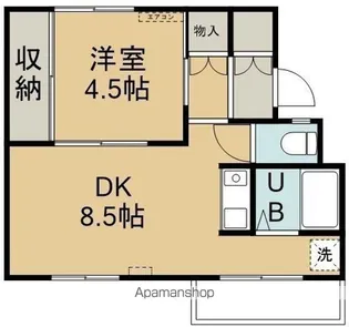 ビレッジハウス函館1号棟【4階】の間取り